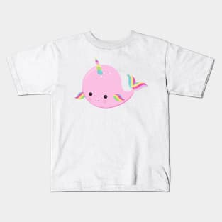 Unicorn Whale, Baby Whale, Cute Whale, Pink Whale Kids T-Shirt